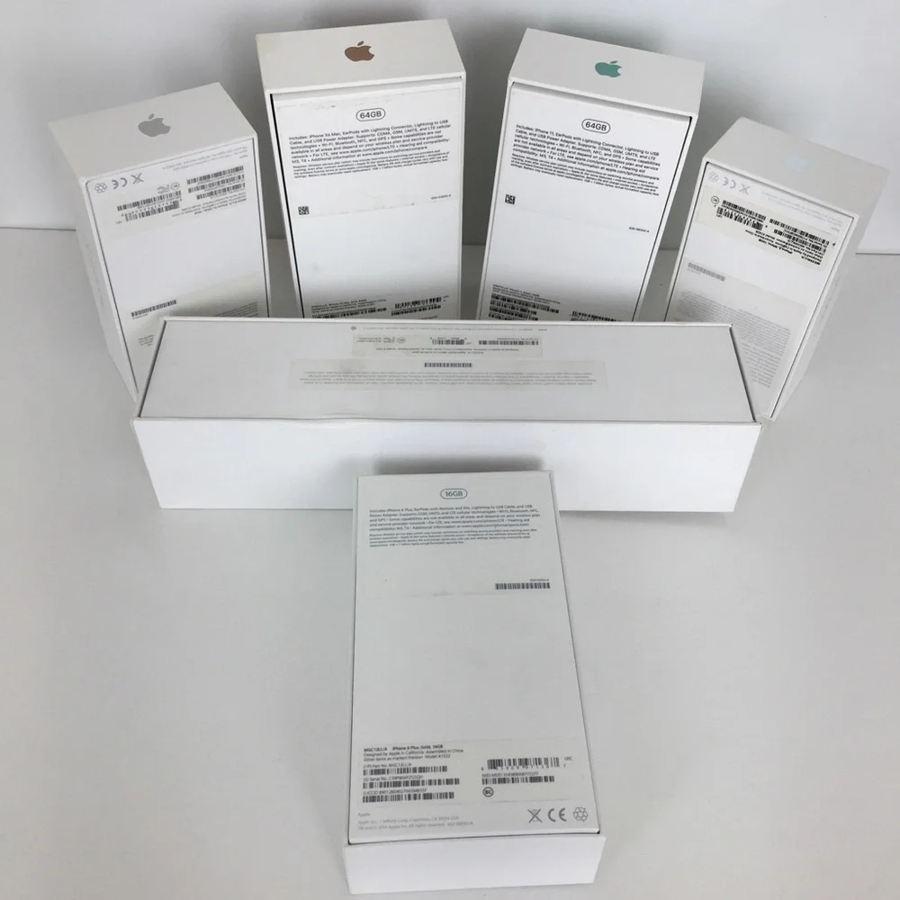 Apple iPhone & Watch Box Bundle 6 Empty Boxes Resale Repurpose Crafts Gag Gift